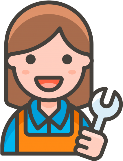 Woman Mechanic Emoji - Icone Corte De Cabelo (866x650), Png Download