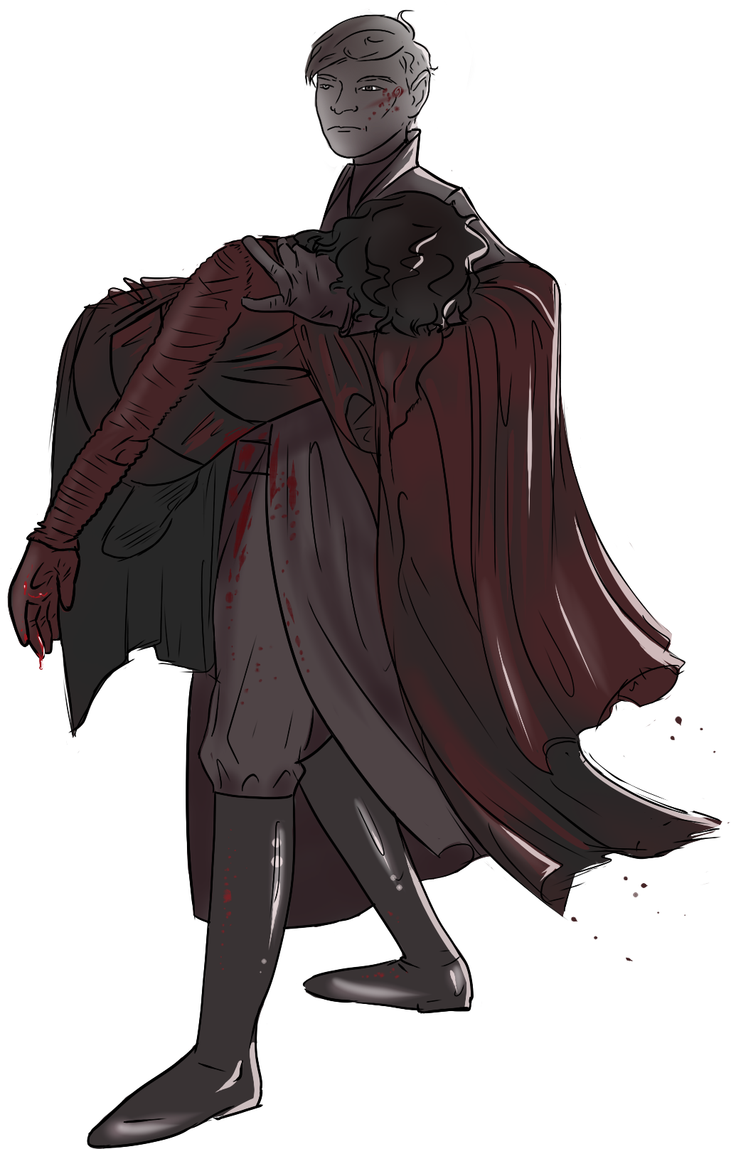 You Have Blood On Your Clothes General Hux - Illustration (1221x1679), Png Download