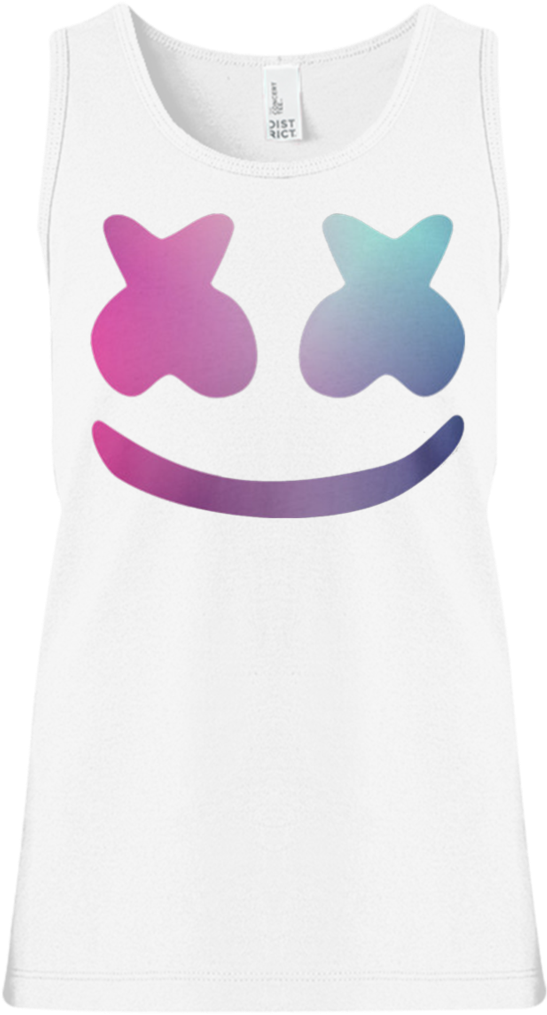 Blue Violet Color Girls' Tank Top T-shirts - Marshmello Face (1024x1024), Png Download