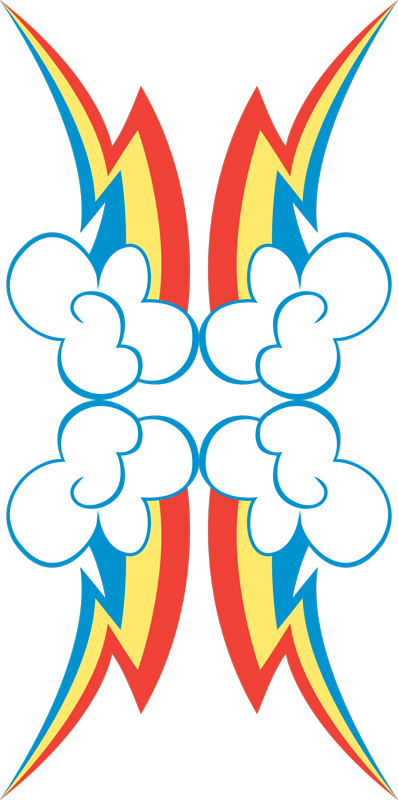 Rainbow Dash Cutie Mark (398x800), Png Download