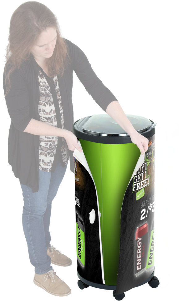 Iceman Ii- Base Unit W/lid And Wheels - Girl (800x1228), Png Download