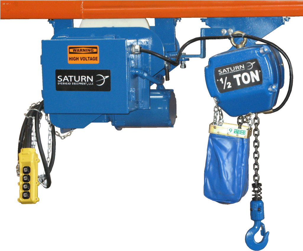 Saturn Tractor With Chain Hoist - Machine (1024x905), Png Download