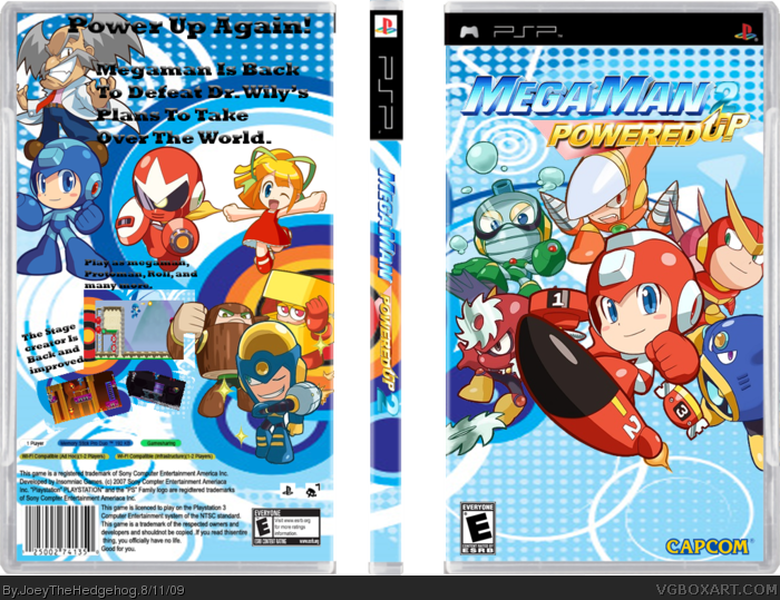 Megaman Powered Up 2 Box Art Cover (700x539), Png Download