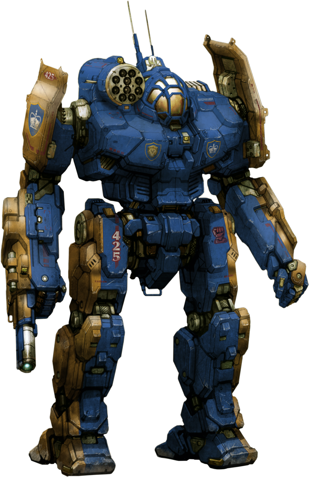 Lyran 1st Royal Guards Griffin - Battletech Griffin (1076x1599), Png Download