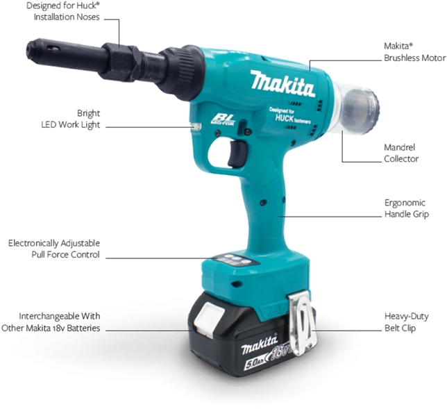 Download Makita Arconic Rivet Tool - Makita Pop Rivet Gun - HD ...