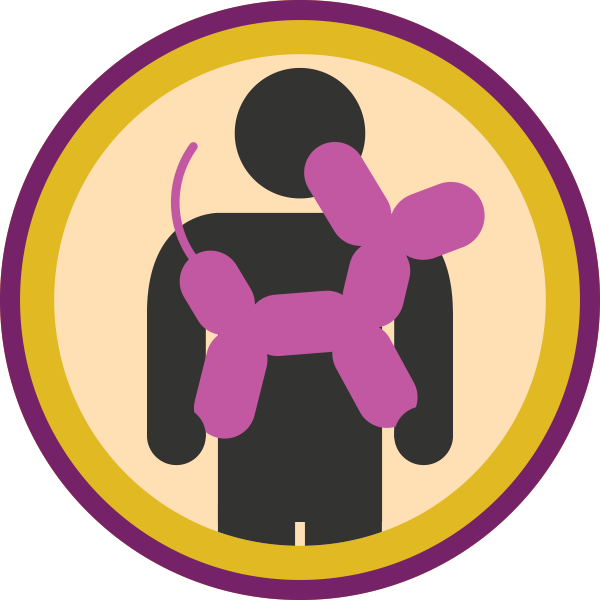 Balloon Animal Badge - Pbs Kids Go (600x600), Png Download