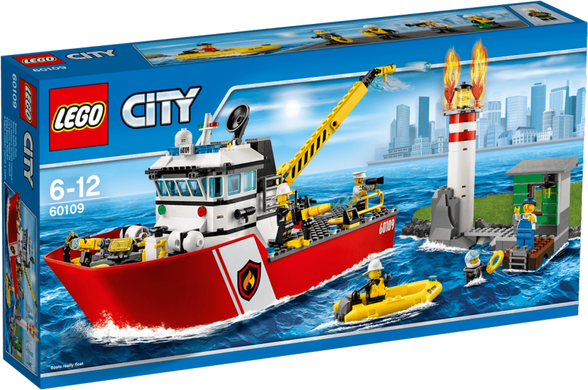 Lego Fire Boat Sets (980x980), Png Download