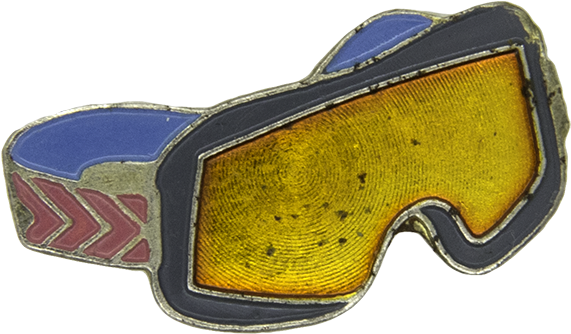 Ski Glasses Pin - Cobalt Blue (600x600), Png Download