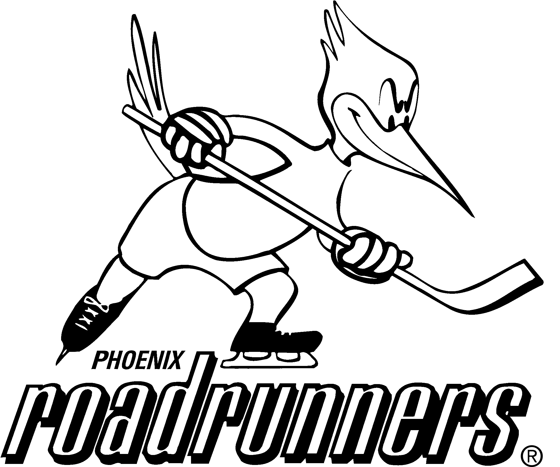 Phoenix Roadrunners Logo Black And White - Phoenix Roadrunners Logo (2400x2400), Png Download