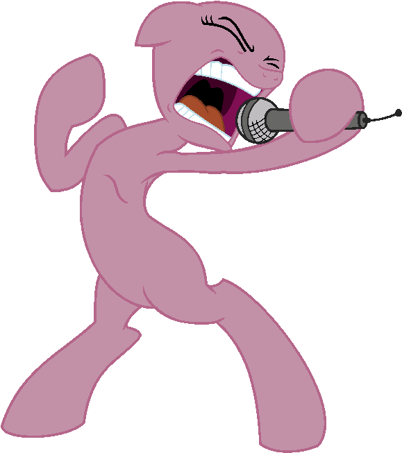 My Little Pony Base 15 Singer By Drugzrbad-d5iugep - My Little Pony Singing Base (595x661), Png Download