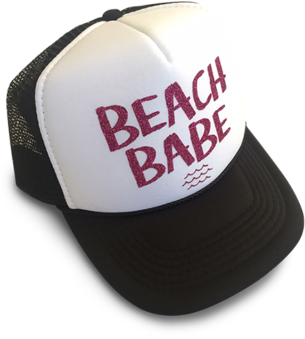 Beach Babe Youth Trucker Hat (600x525), Png Download