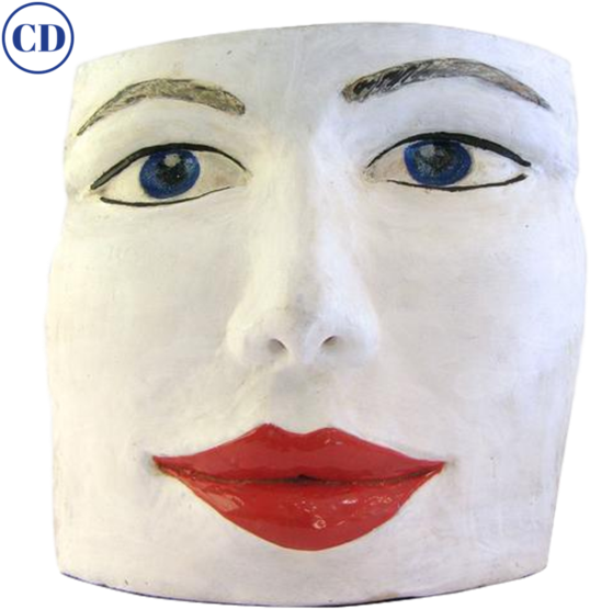 Blue Eyes Face Terra Cotta Sculpture By Ginestroni - Sculpture (600x600), Png Download
