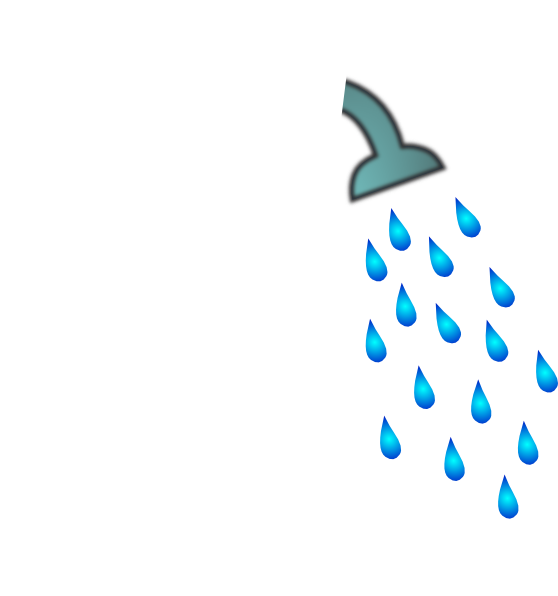 Free Shower Water Png - Clip Art (558x596), Png Download