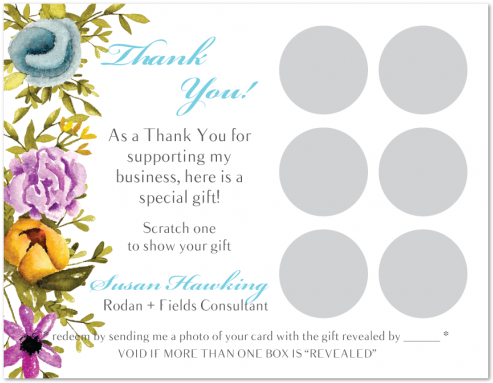 Lovely Florals Gift Card Scratcher - Gift Card (570x760), Png Download