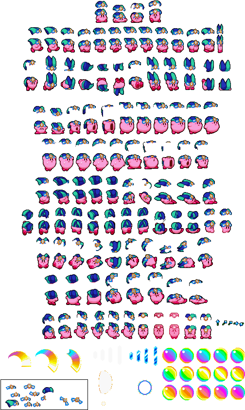 Mirror Kirby (kirby Super Star Ultra-style) - Kirby Super Star Ultra Style Sprites (518x847), Png Download
