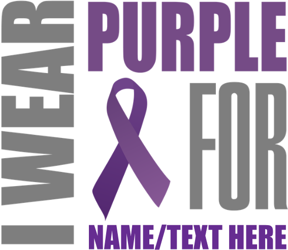 Purple Awareness Ribbon Customized Round Ornament (700x700), Png Download