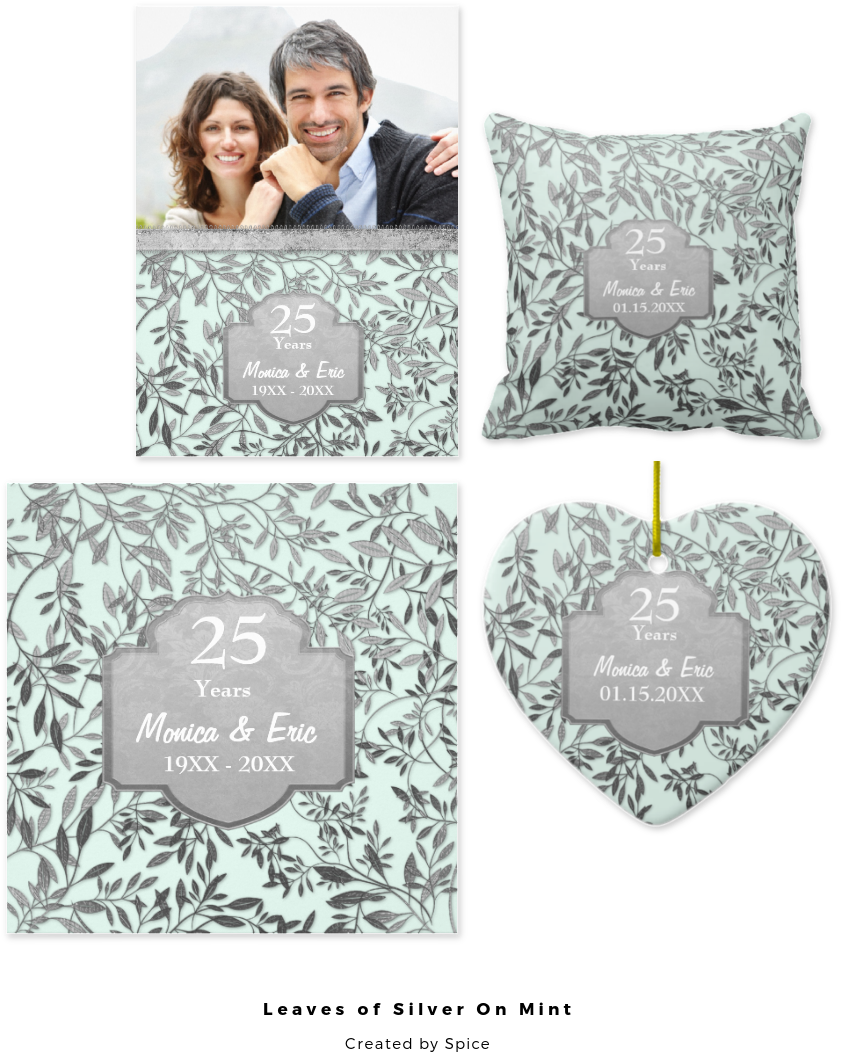 Lovely 25th Wedding Anniversary Plate With Elegant - Throw Pillow (936x1163), Png Download