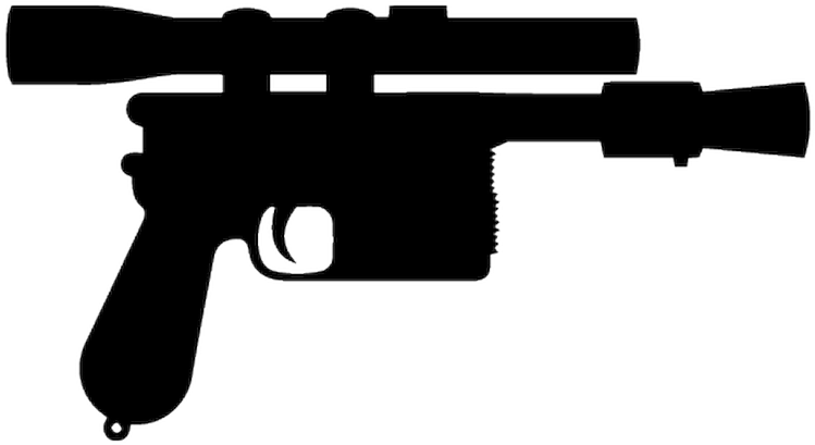 Star Wars Gun Silhouette (800x800), Png Download