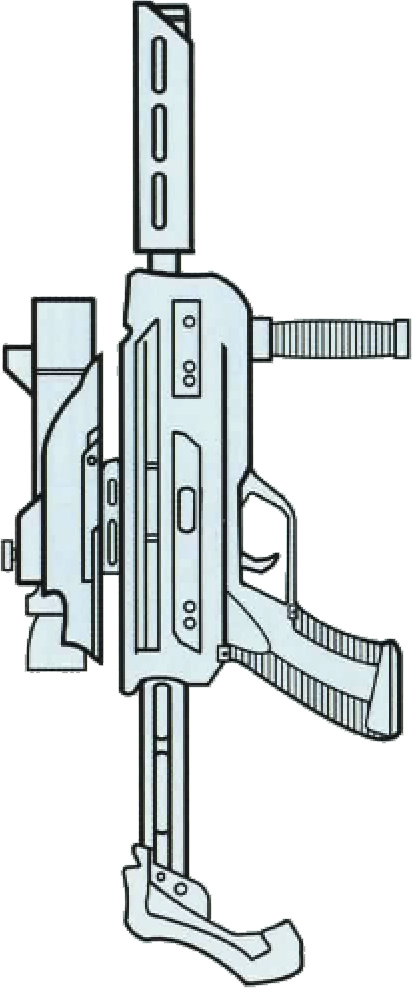 Sorosuub Ok-98 Blaster Carbine - Technical Drawing (412x988), Png Download