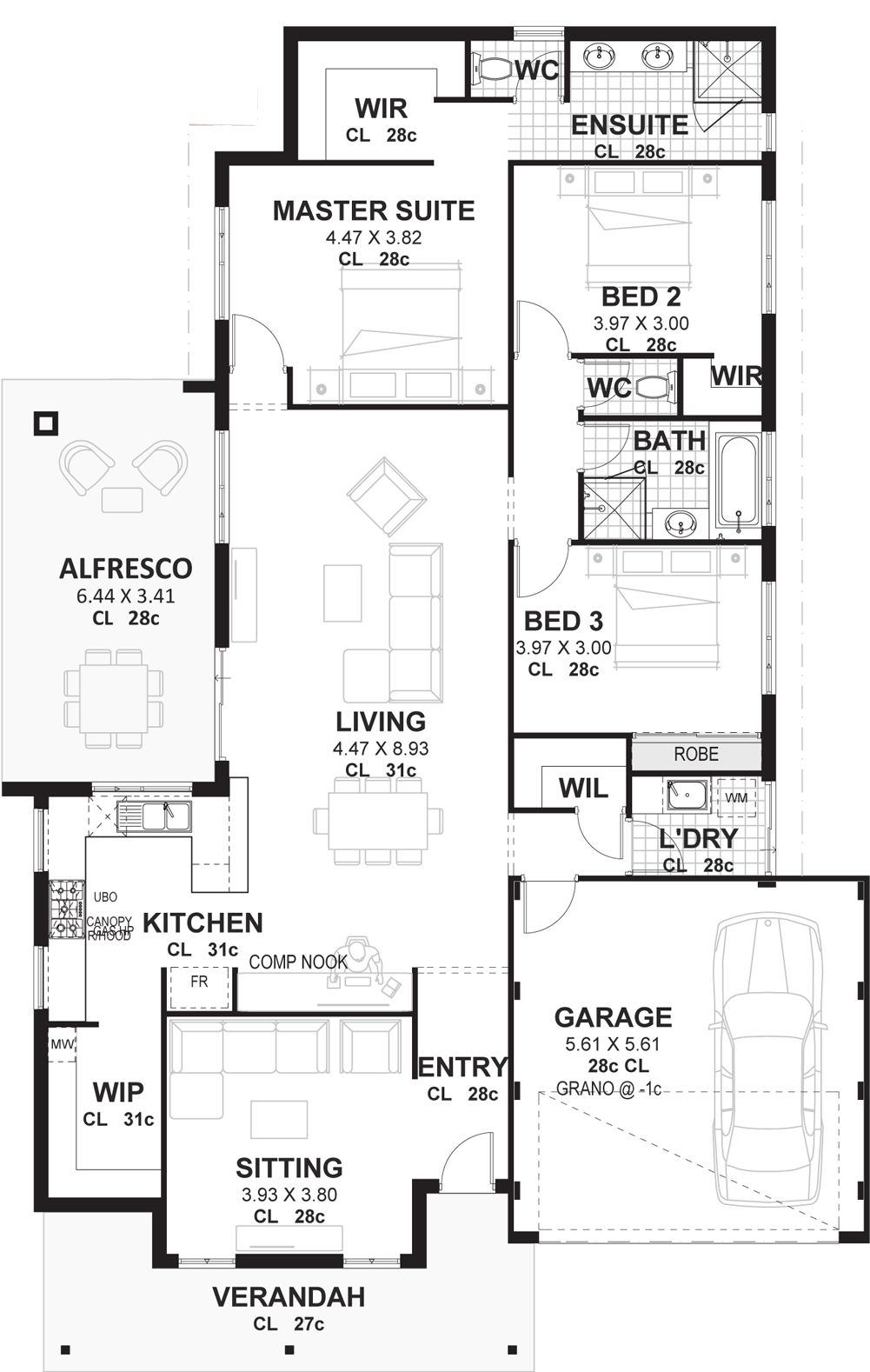 Allira Advantage - House Plan (1000x1630), Png Download