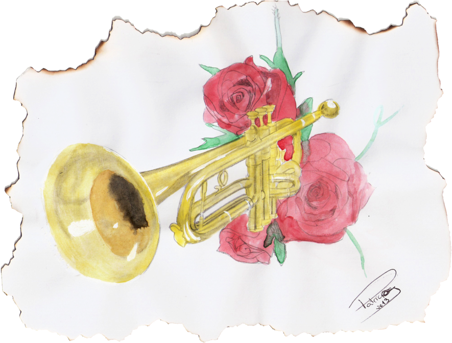 Transparent Trumpet Flower Tattoo Banner Black And - Body Piercing (900x680), Png Download