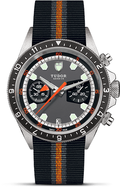 Grey And Black Dial - Tudor Heritage Chrono Vintage (540x720), Png Download
