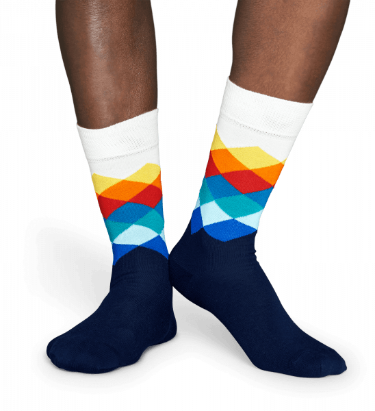 Faded Diamond Sock (548x600), Png Download