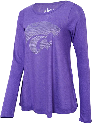 K-state Maternity Bright Lights Top - Long-sleeved T-shirt (600x600), Png Download