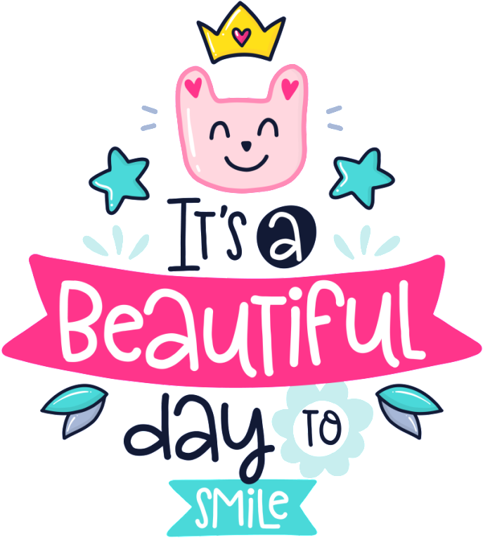 Hand Drawn Cute Beautiful Day Card Vector - Design (1024x1024), Png Download