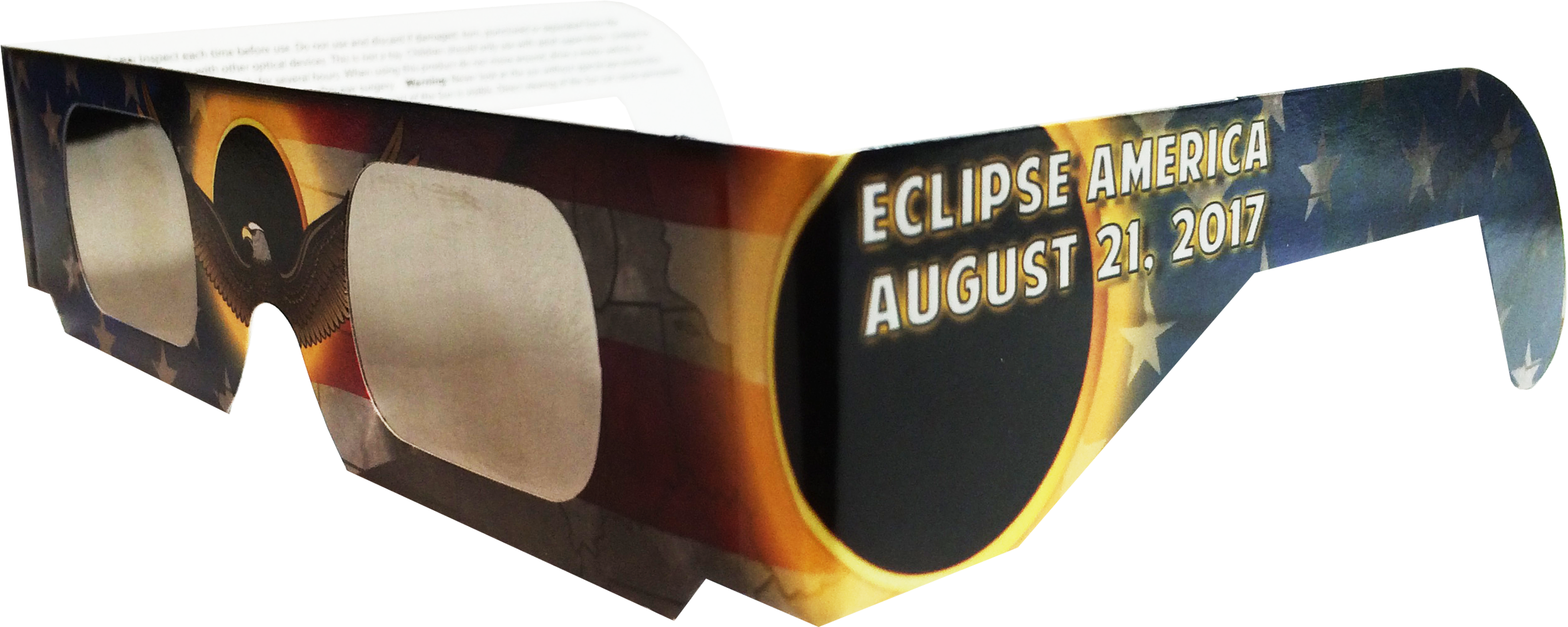 Patriotic Eclipse Glasses - Eclipse Glasses - Ce Certified Safe Solar Eclipse Shades (3108x1329), Png Download