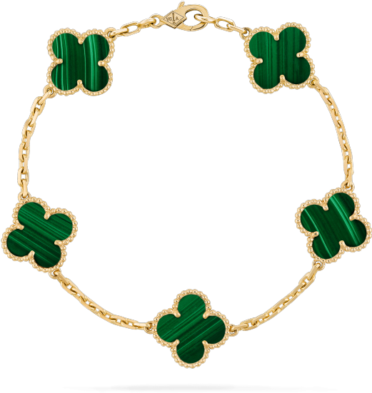 Vintage Alhambra Bracelet, 5 Motifs - Van Cleef & Arpel Alhambra Bracelet (620x620), Png Download