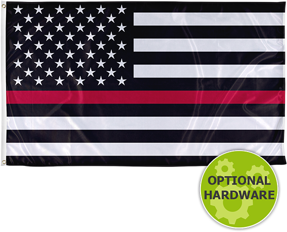Black White Red Blue American Flag (600x600), Png Download