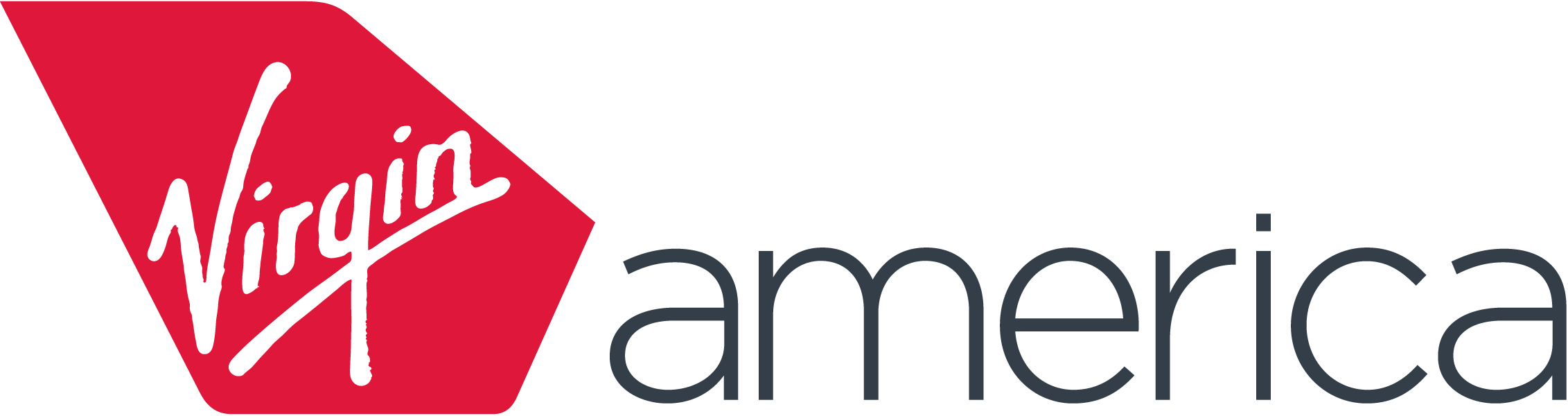 Virgin America Airlines Logo (2263x600), Png Download