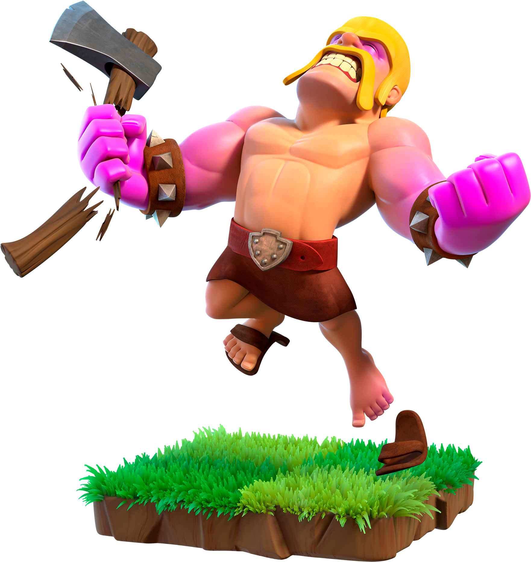 Giant Clipart Clash Clans - Raged Barbarian Clash Of Clans (1785x1921), Png Download