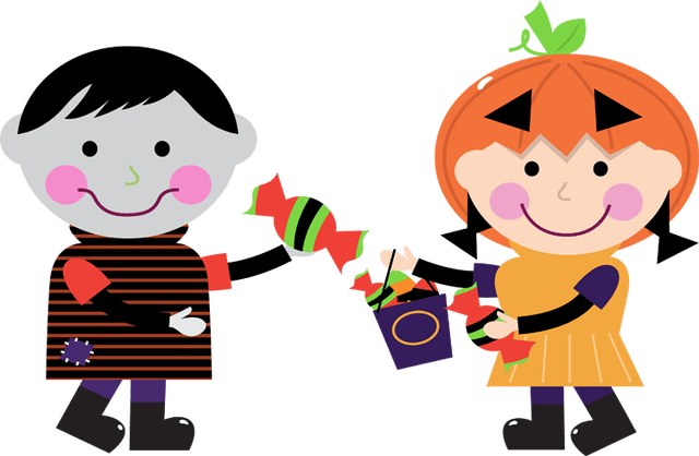 Girl - Halloween Kids Clipart (640x418), Png Download