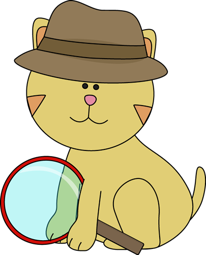 Detective Cat Clip Art - Detective Clip Art (405x500), Png Download