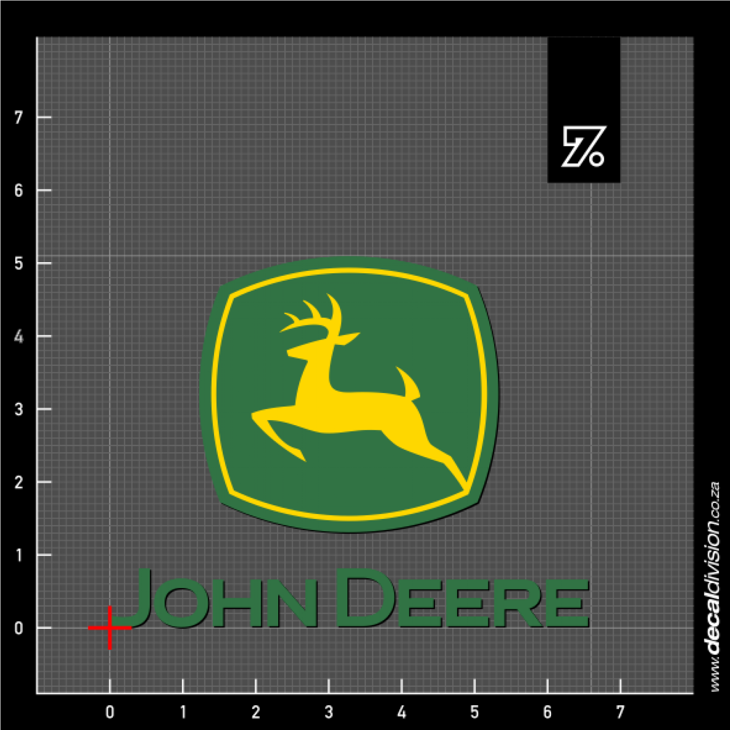 John Deere Logo Sticker Png John Deere Logo Stickers - Vw Amarok Ultimate Vinyl (2500x1500), Png Download