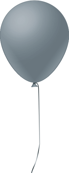 Grey-balloon - Grey Balloon Png (231x579), Png Download