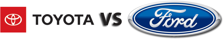 Side By Side - Toyota E Ford Png (720x288), Png Download