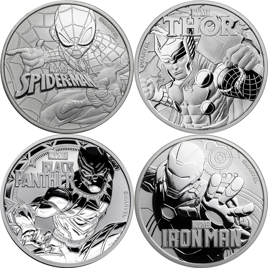 2017 2018 Tuvalu Marvel Series - Marvel Silver Coin (900x900), Png Download