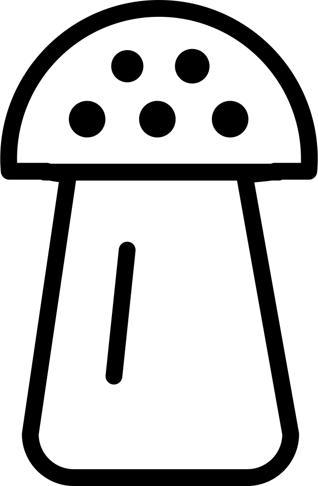 Salt Shaker Outline - Kitchen Utensil (642x980), Png Download