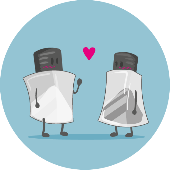 Salt And Pepper Shakers - Salt And Pepper Cartoon Png (547x547), Png Download