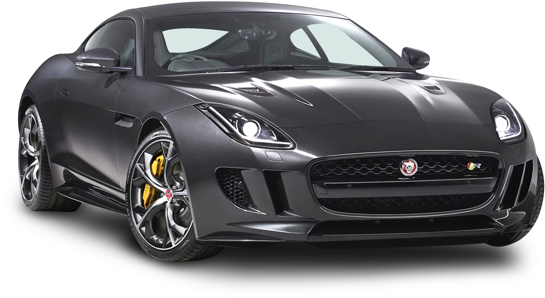 Black Jaguar F Type Coupe Car Png Image - Black 2016 Jaguar F Type R (1213x678), Png Download