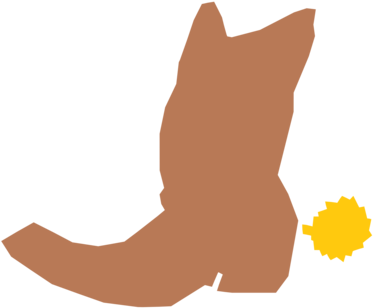 Shoe Cowboy Boot Cowboy Hat - Cowboy Boot Silhouette Png (418x340), Png Download