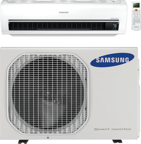 Samsung Duct Free Systems - Samsung Ac Outdoor Unit (471x481), Png Download