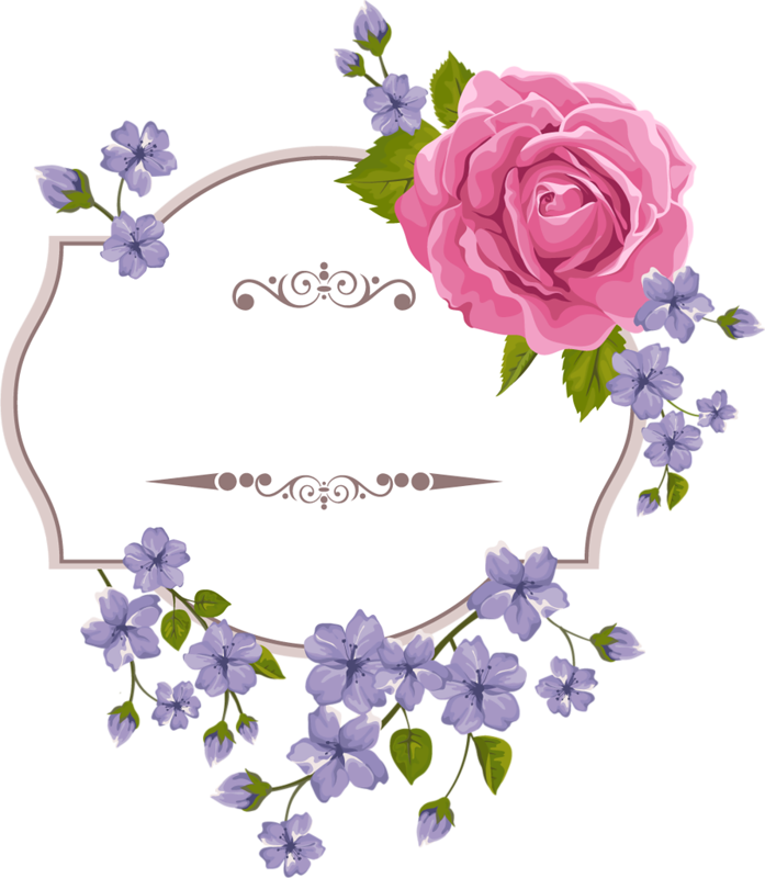Фото, Автор Ya - Flower Frame Png (697x800), Png Download