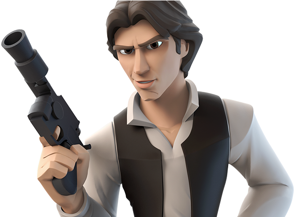 Han Solo & Chewbacca Star Wars Toybox Action Figures - Han Solo Disney Infinity (796x440), Png Download