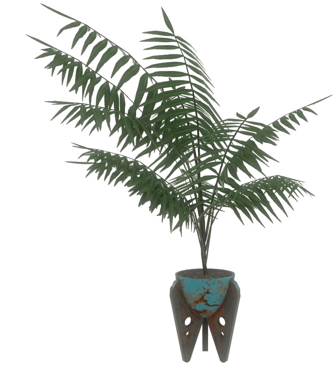 Fo4 Blue Potted Plant - Potted Plants Png (820x786), Png Download