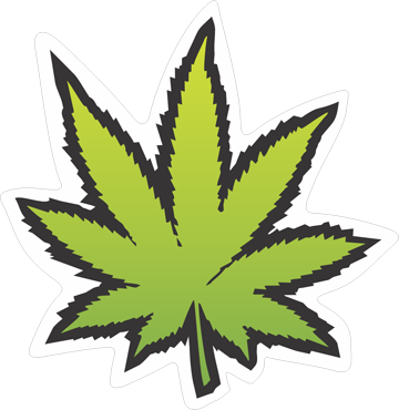 Weed Joint Png Marijuana Sticker Decal Vinyl Weed Cannabis - Leaf (360x370), Png Download