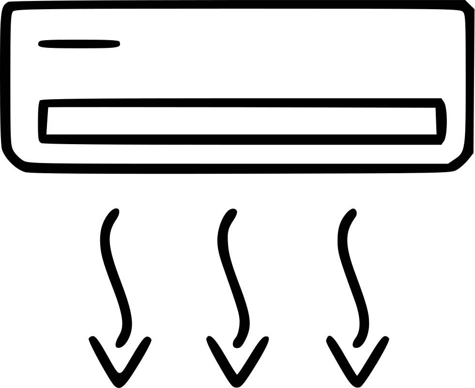 Air Conditioner Atmosphere Heat Appliance Ventilator - Air Conditioner Line Icon (981x802), Png Download